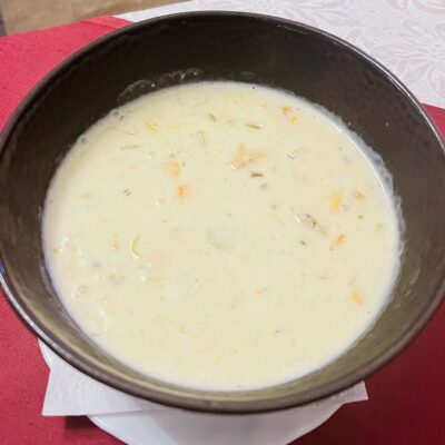 Koorene lõhesuppСливочный суп с лососемSalmon cream-soup